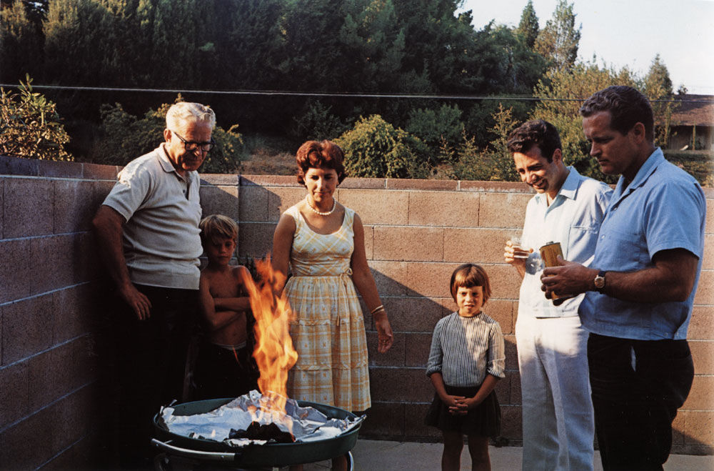 Guy Stricherz, Americans in Kodachrome 1945-1965Flaming Barbeque, Tarzana, California, 1965Photographer: Andrea Katres