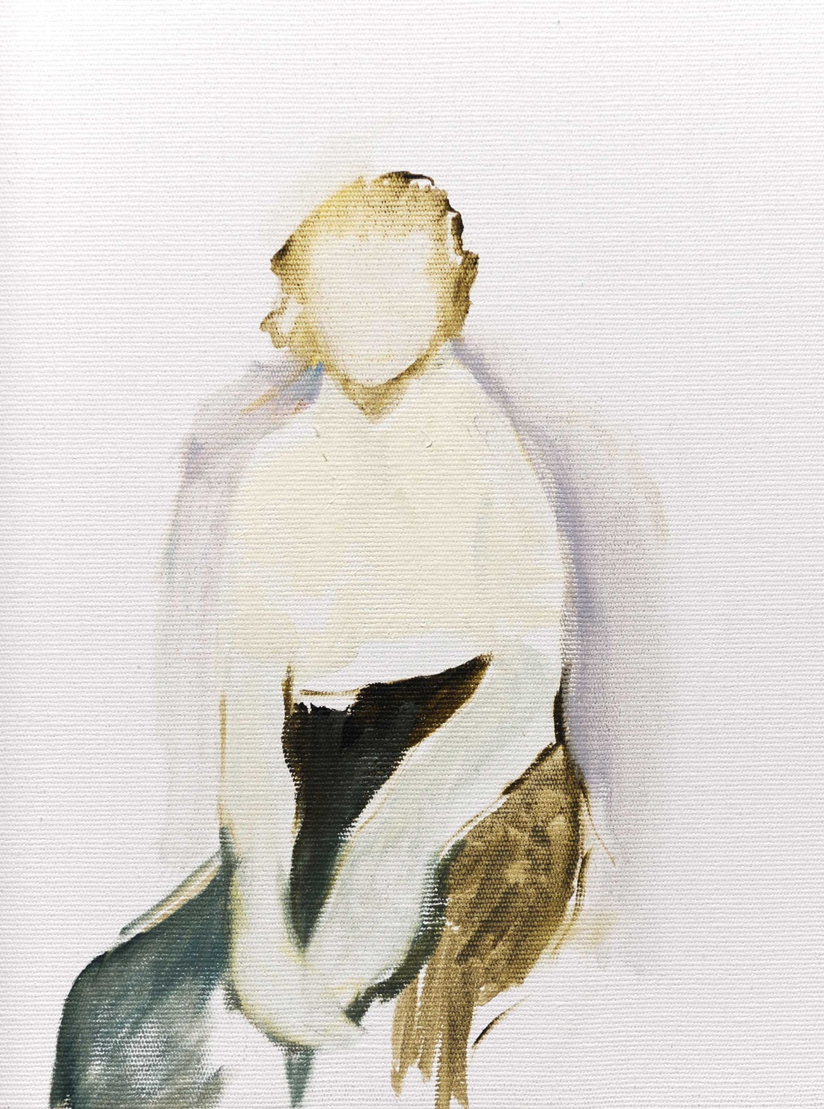 Summer Mann, Untitled [boy sits in black pants and white shirt]