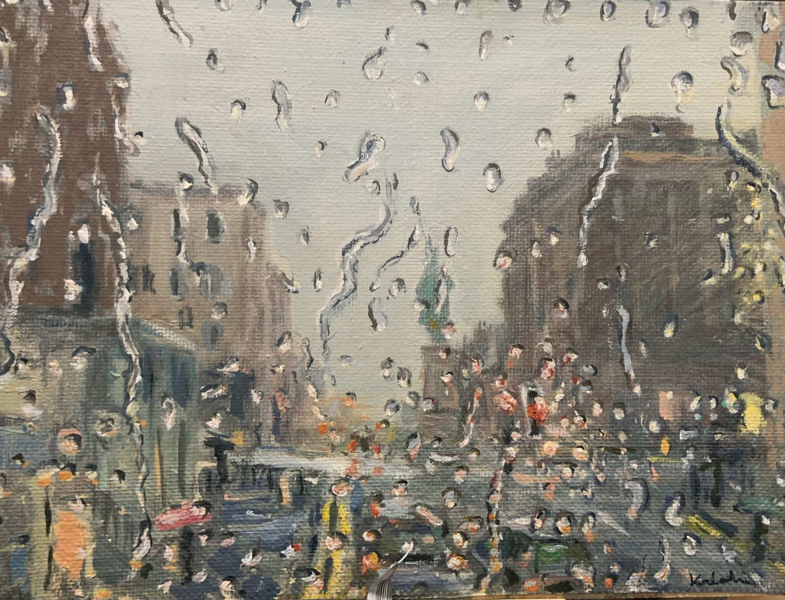 Henry Kondracki RSA, Rain, Hanover Street