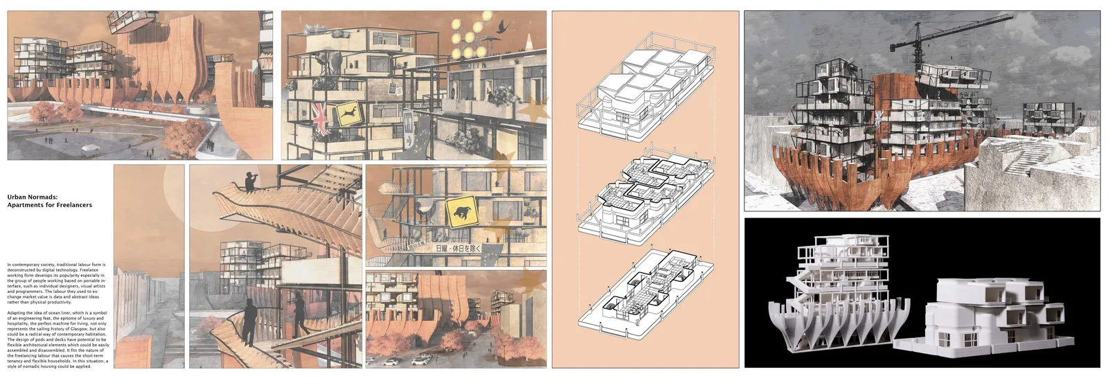 Yichen Li, Urban Normads: Apartments for Freelancers