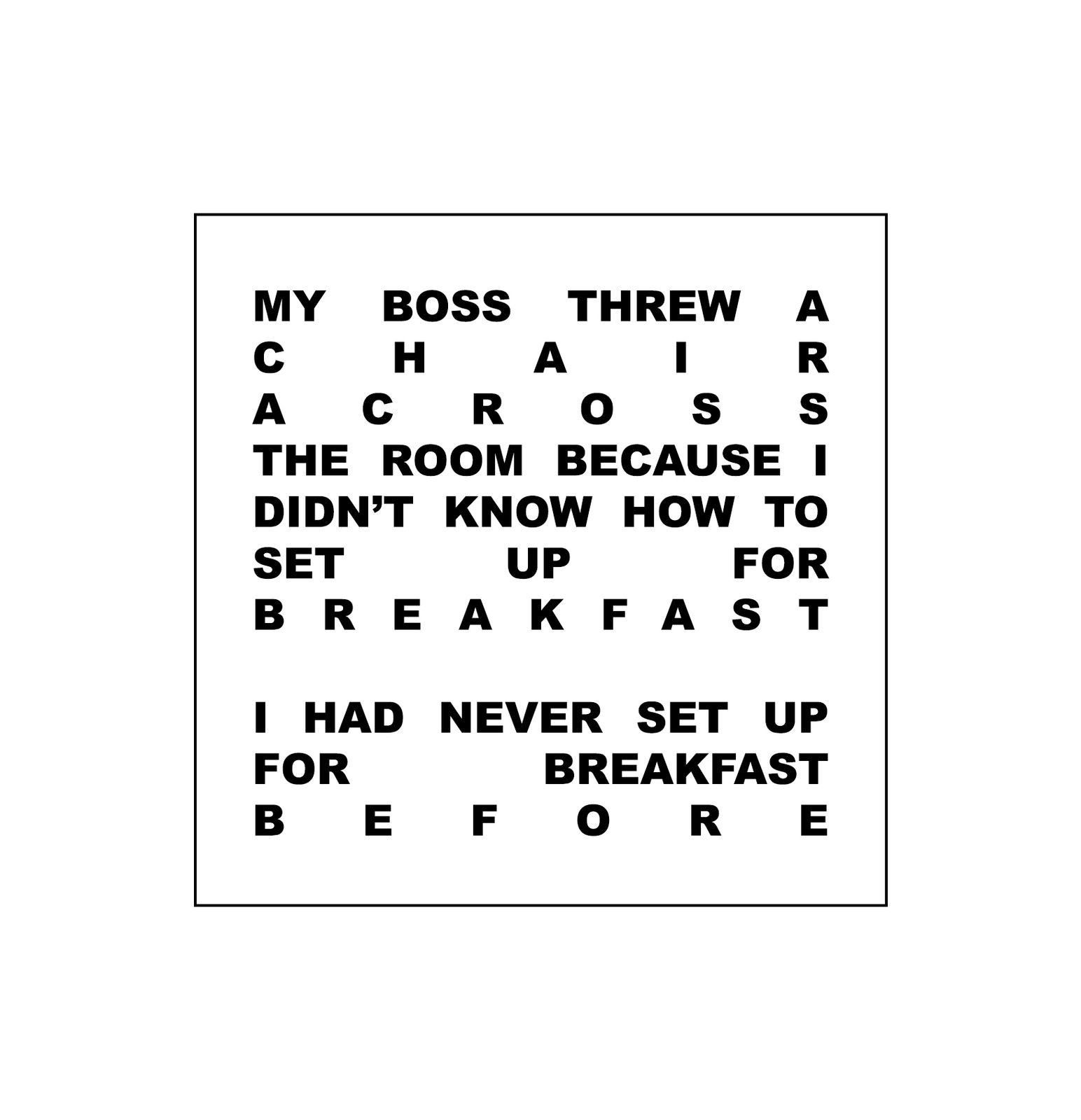 Sophie Stewart, Breakfast, 2020