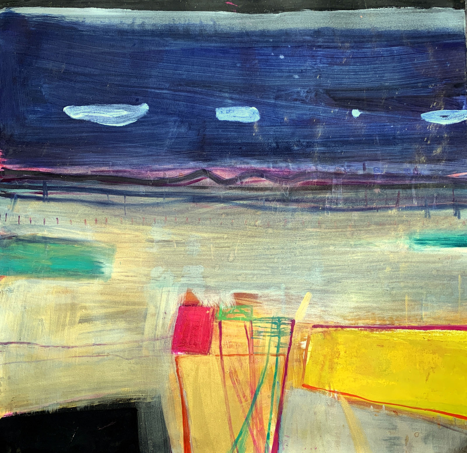 Barbara Rae RSA, Night Path