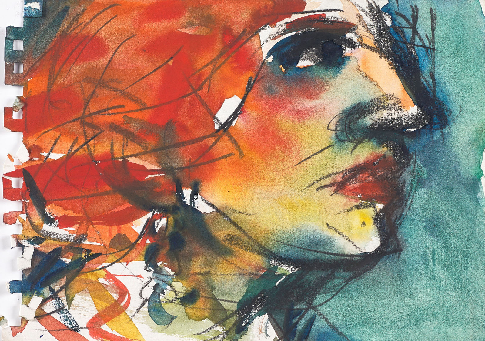 John Houston RSA, Untitled (Portrait of a Woman)