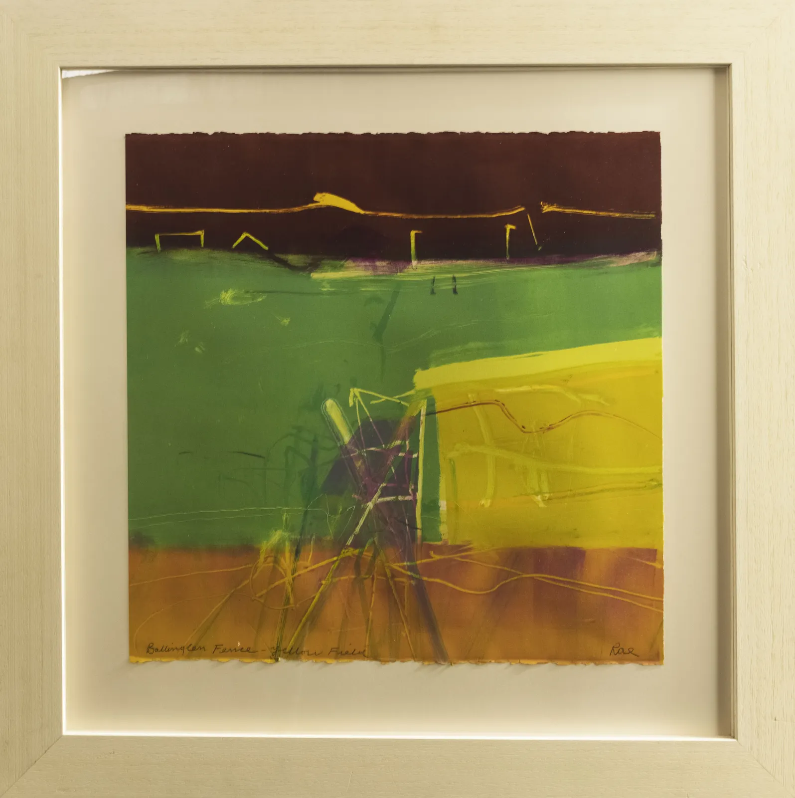 Barbara Rae RSA, Ballinglen Fence - Yellow Field