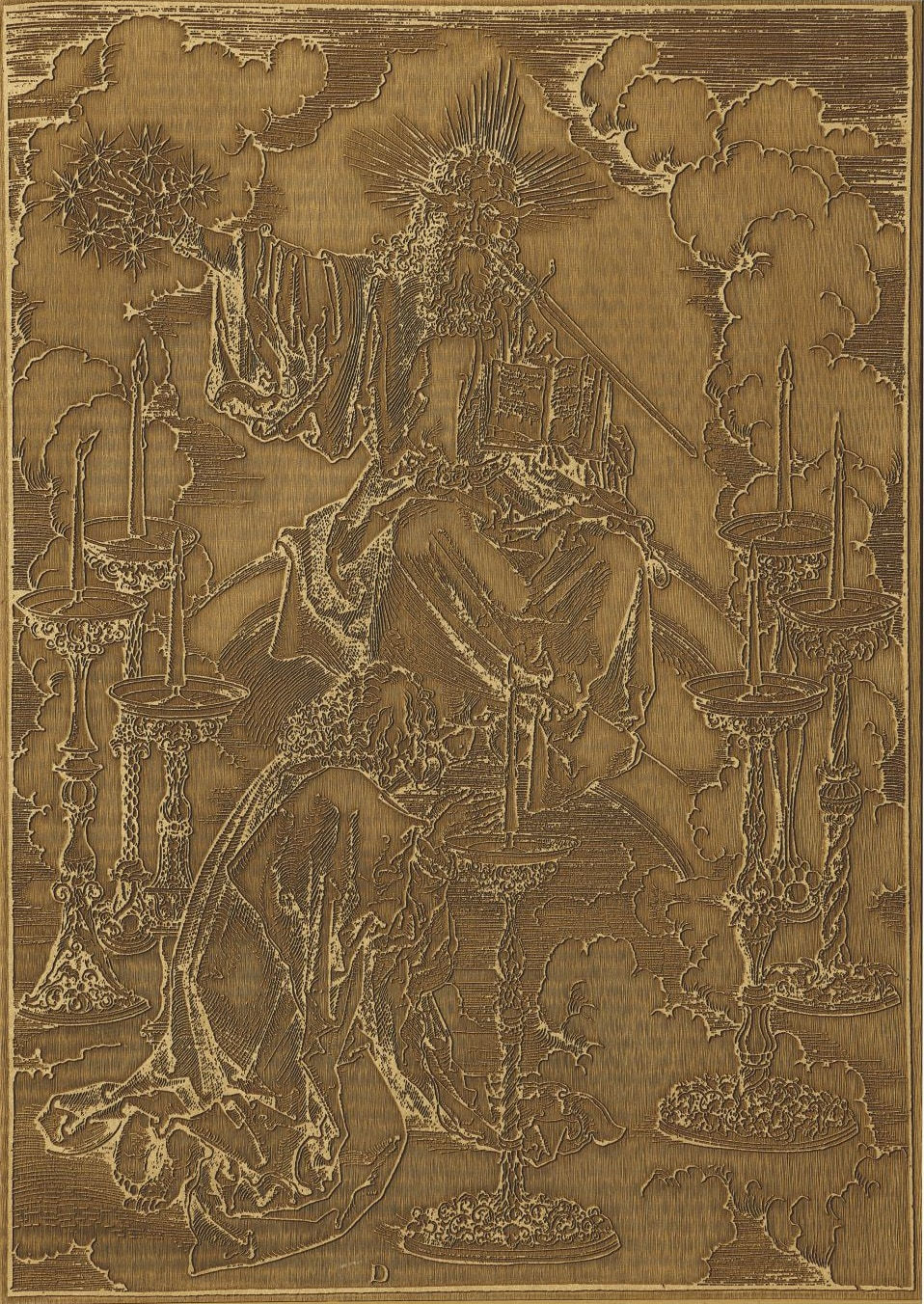 Derrick Guild RSA, 7 Candles after Dürer, a positive negative