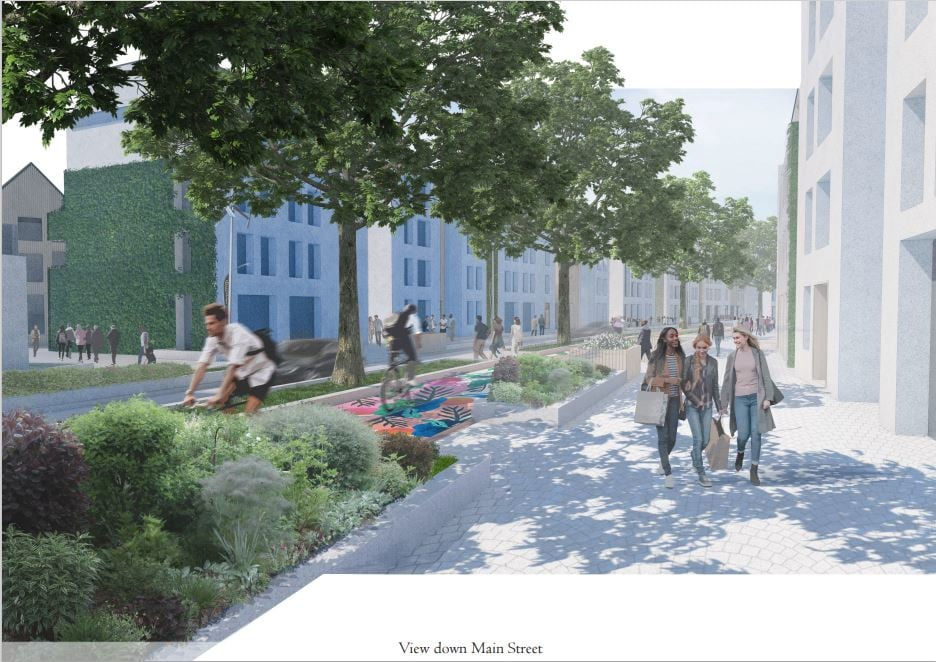 Tim Lahaise, A View Down Main Street, 2021