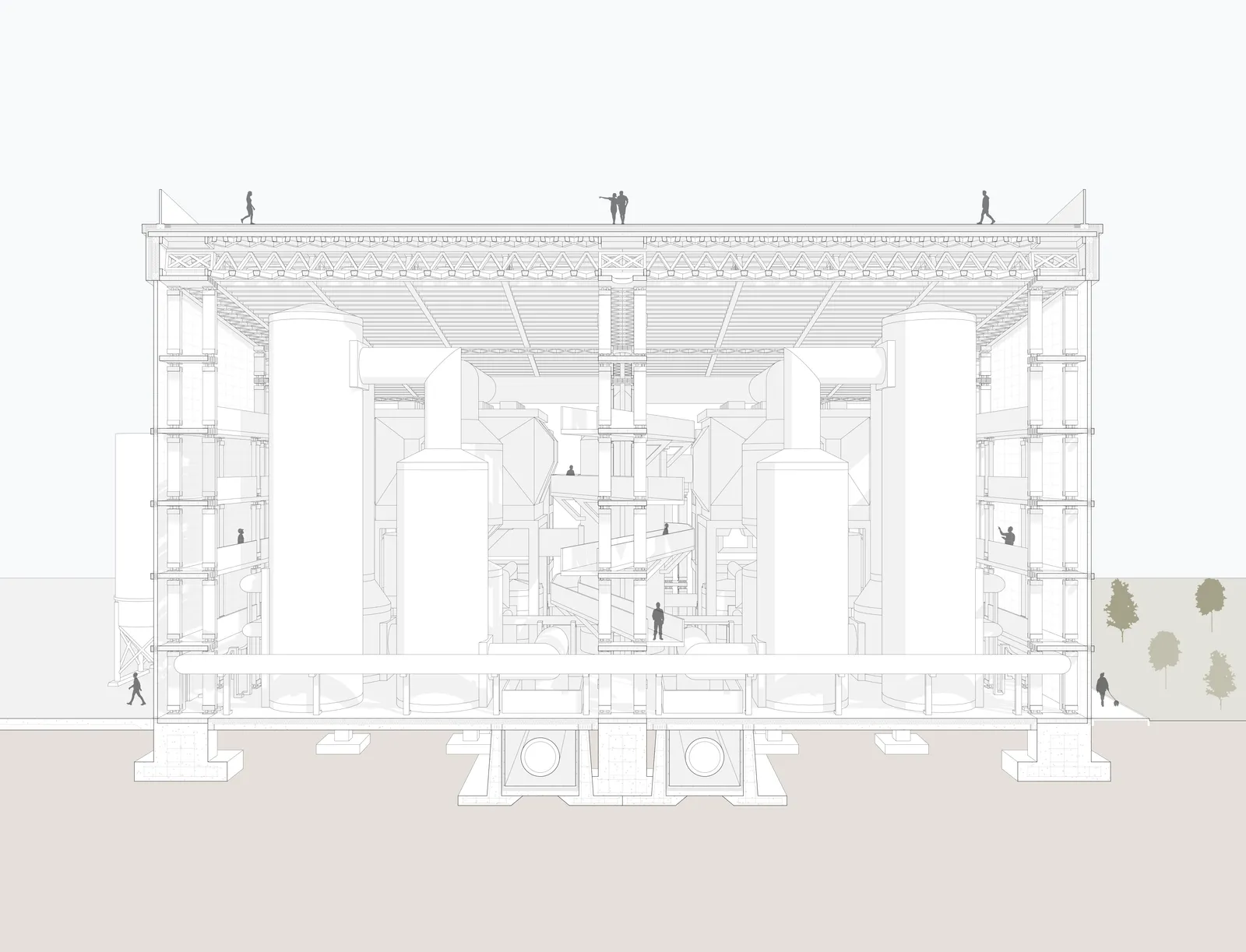 Ben McCaffery & Lisa MacRae, Energy Centre Perspective Cross Section, 2026