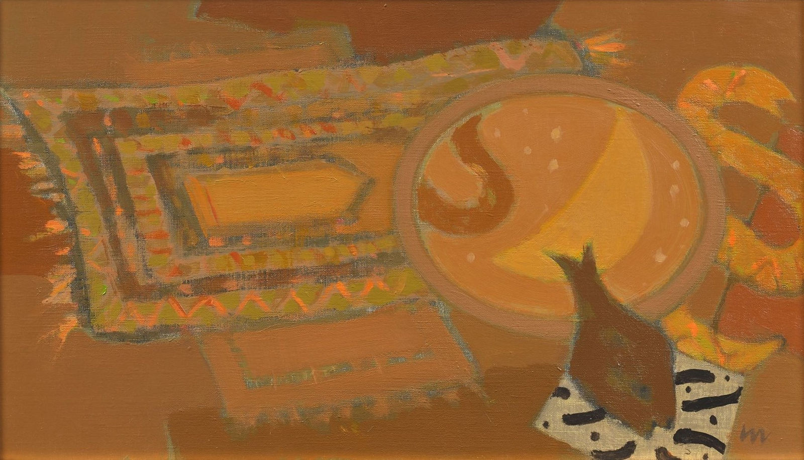 William Littlejohn RSA, Melon on a Round Table, 1969