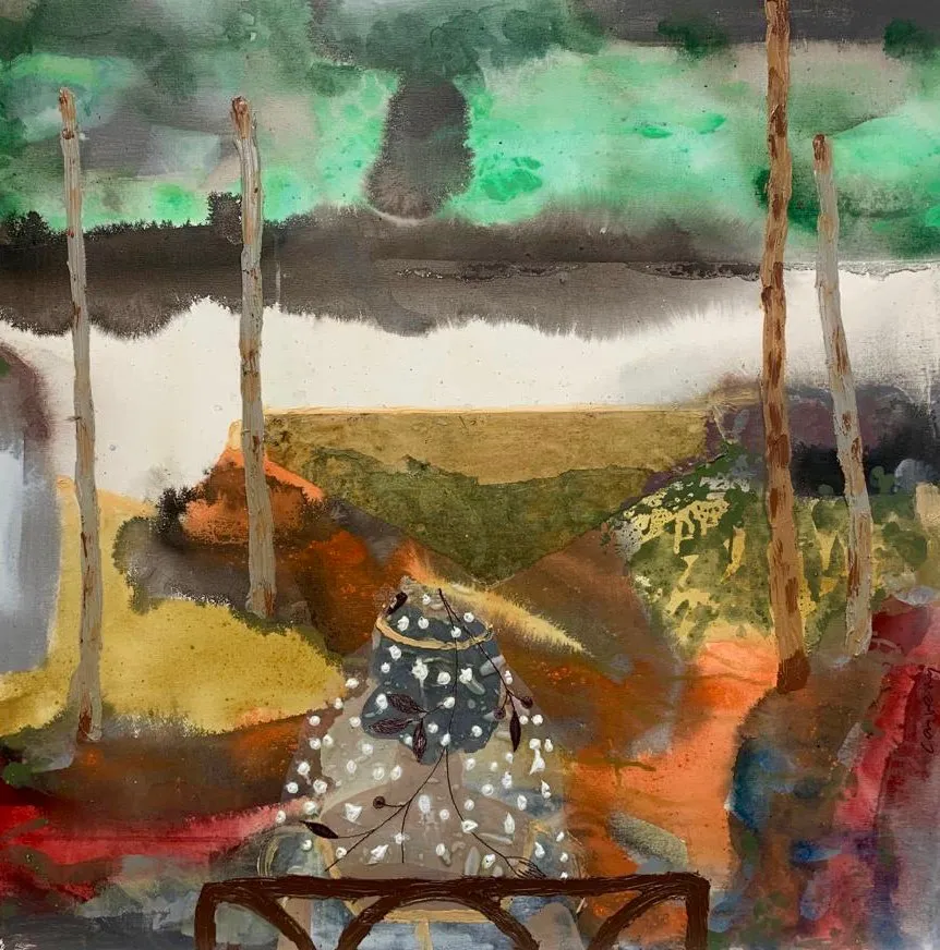 Francis Convery RSA, Findhorn 1, 2 and 3 (triptych), 2019