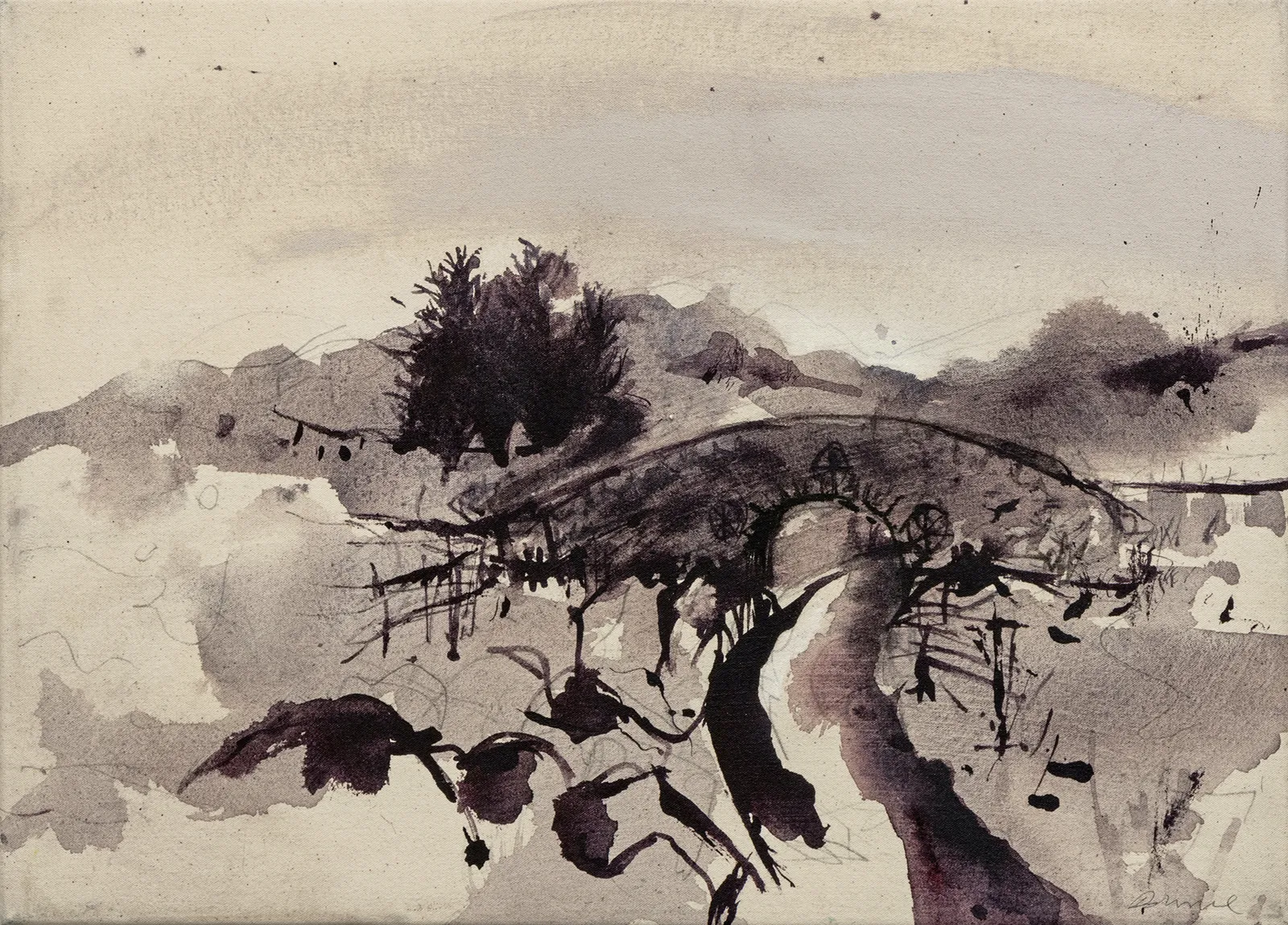 Kate Downie RSA, Bridge over the Brerachan Burn