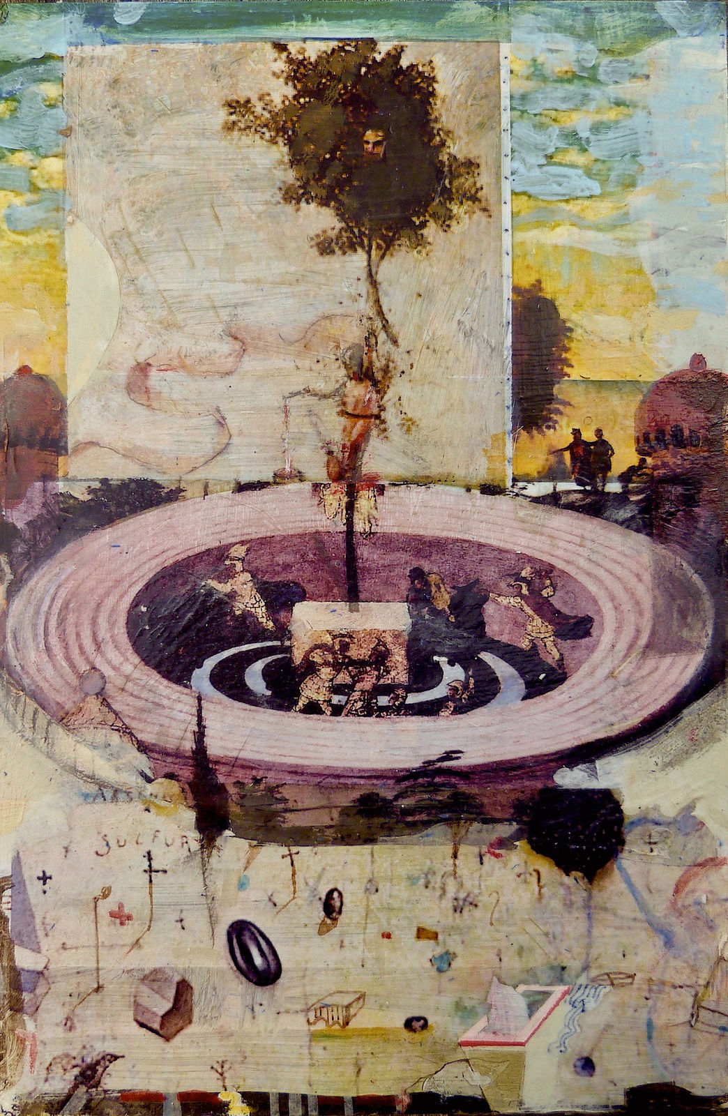 Ian Howard RSA, Bosch painting the 'Ship of Fools'