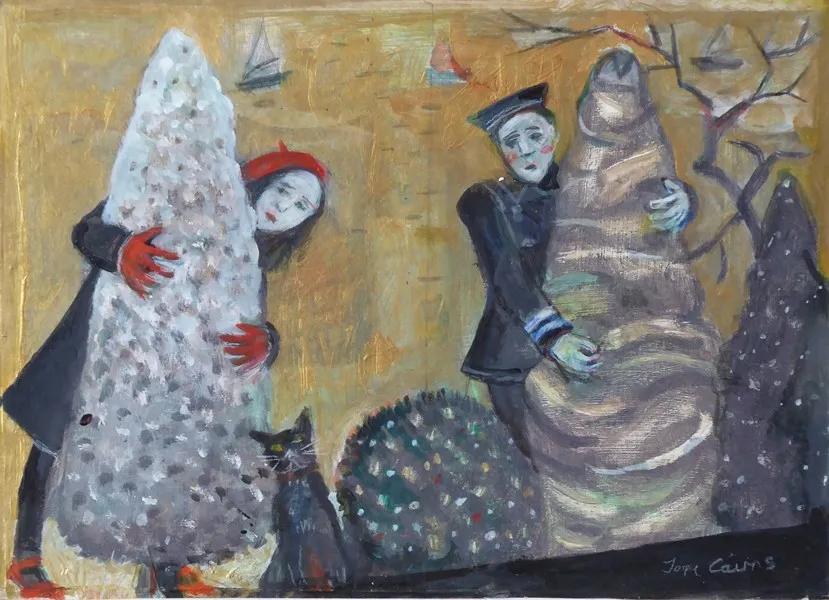 Joyce Cairns PPRSA, Hide and Seek after Simone Martini