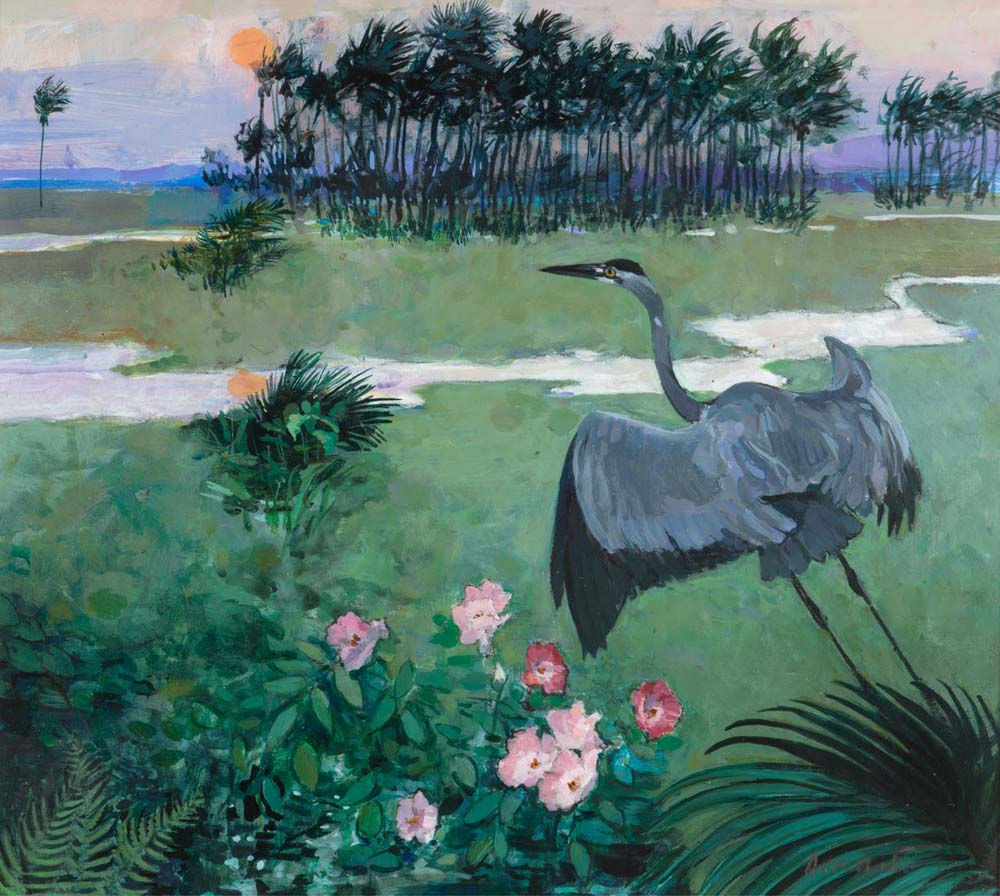 George Donald RSA, Heron Rising - Indian River, Florida