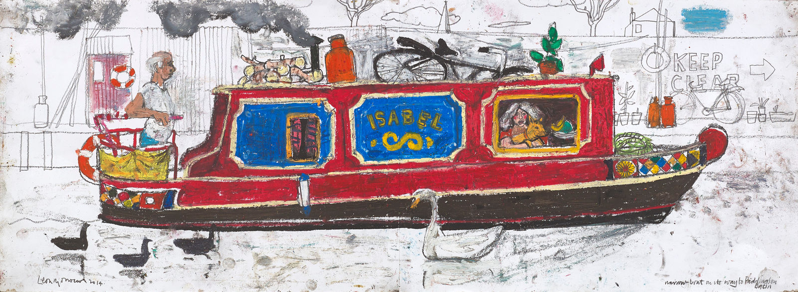 Leon Morrocco RSA, Narrow-boat on its way to Paddington Basin, 2014