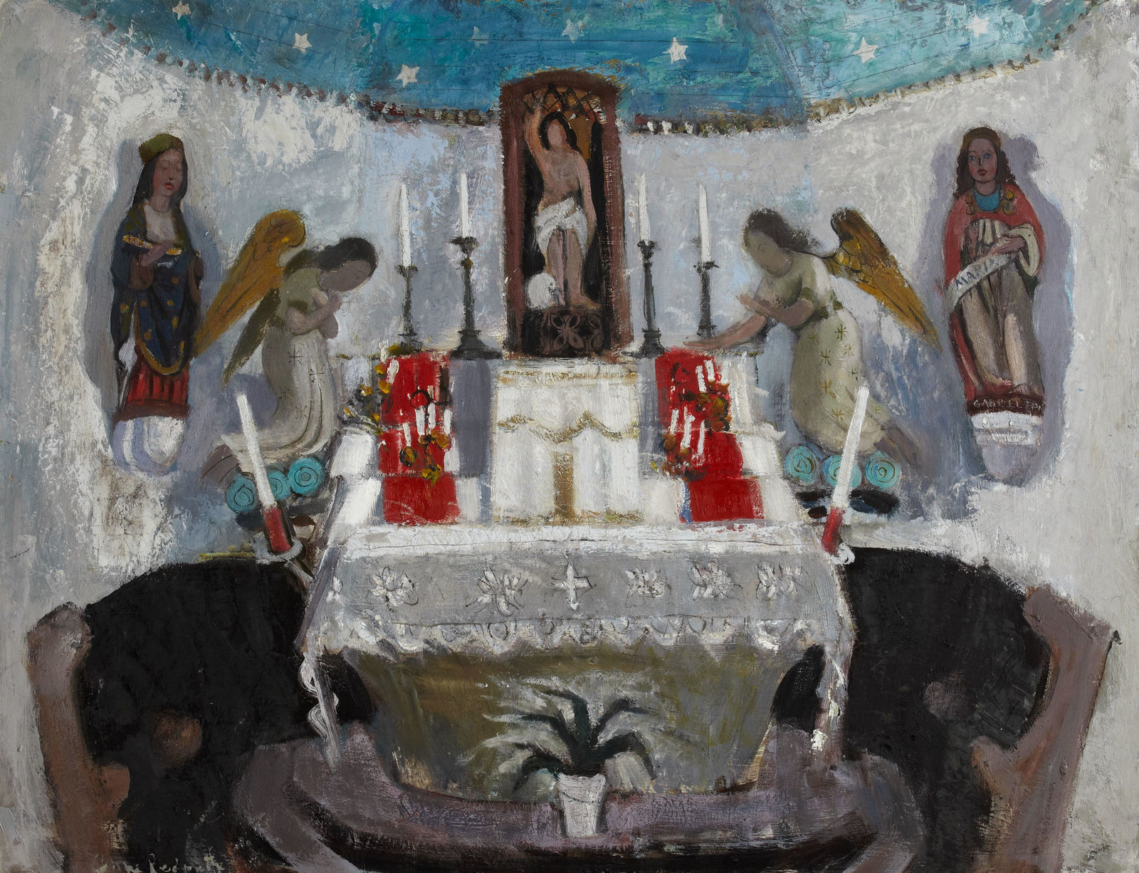 Anne Redpath RSA, In the Church of St Jean, Tréboul, 1953-54, around