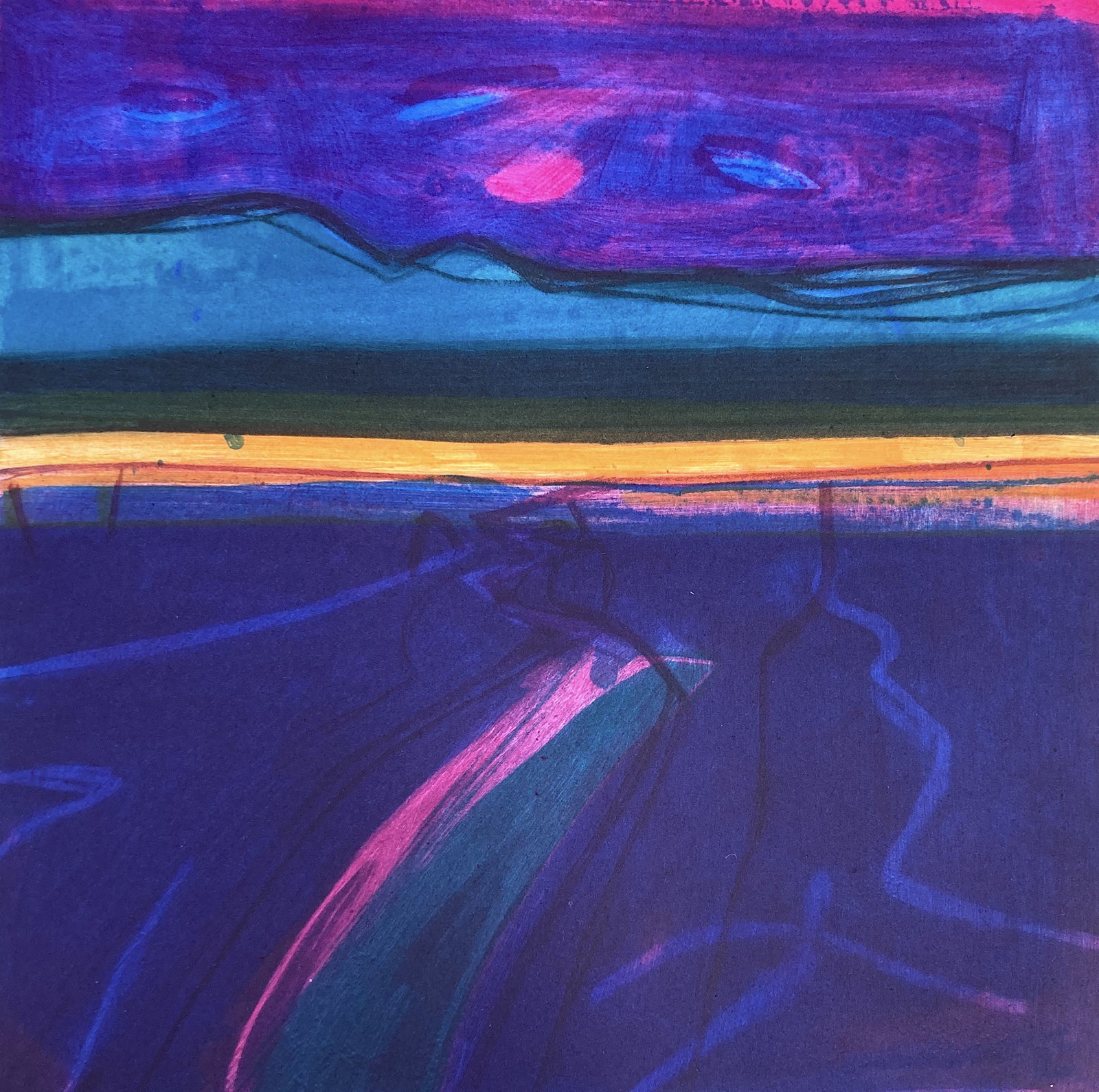 Barbara Rae RSA, Sea Path 2, 2021