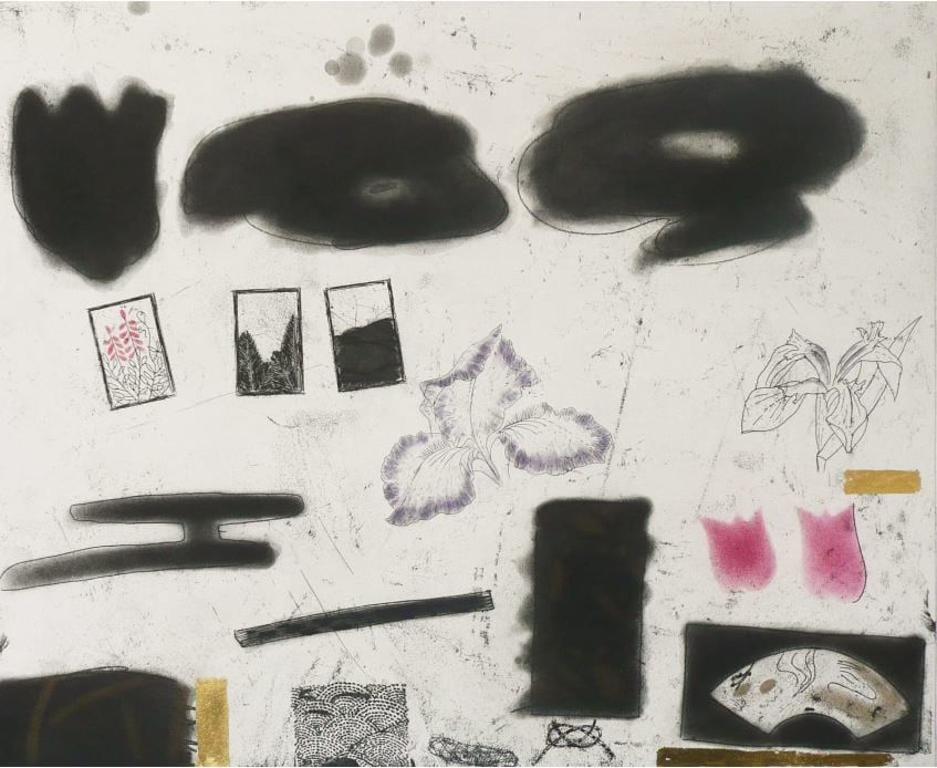 Elizabeth Blackadder RSA, Still Life with Iris, 1998-1999