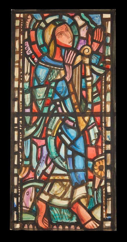 William Wilson RSA, Cartoon for 'Praise' Window (British Empire Exhibition), 1938