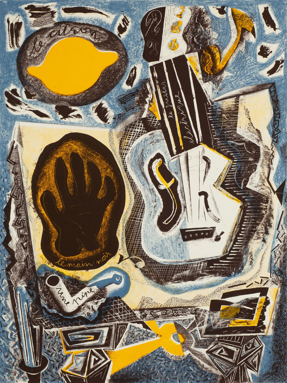 John Byrne RSA, Still Life with Guitar, 2001