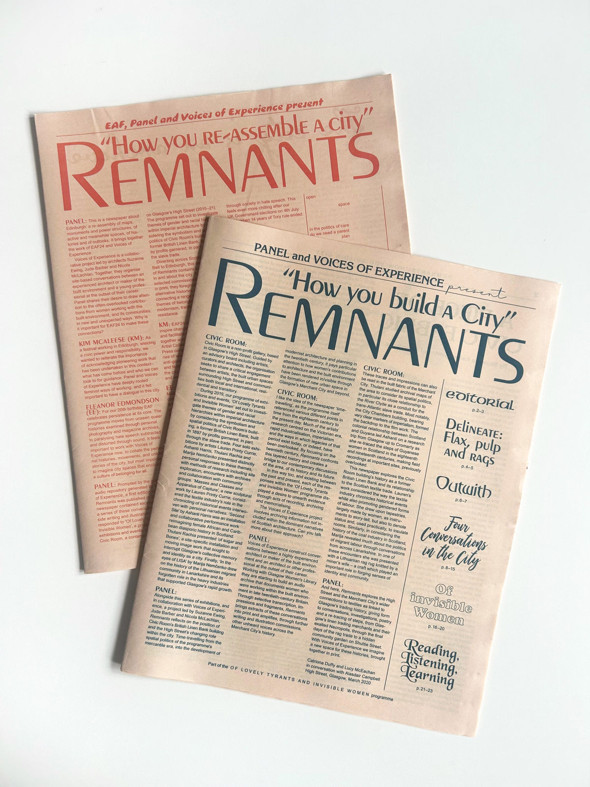 Voices of Experience in association with Panel, Remnants, How you build a City, 2025