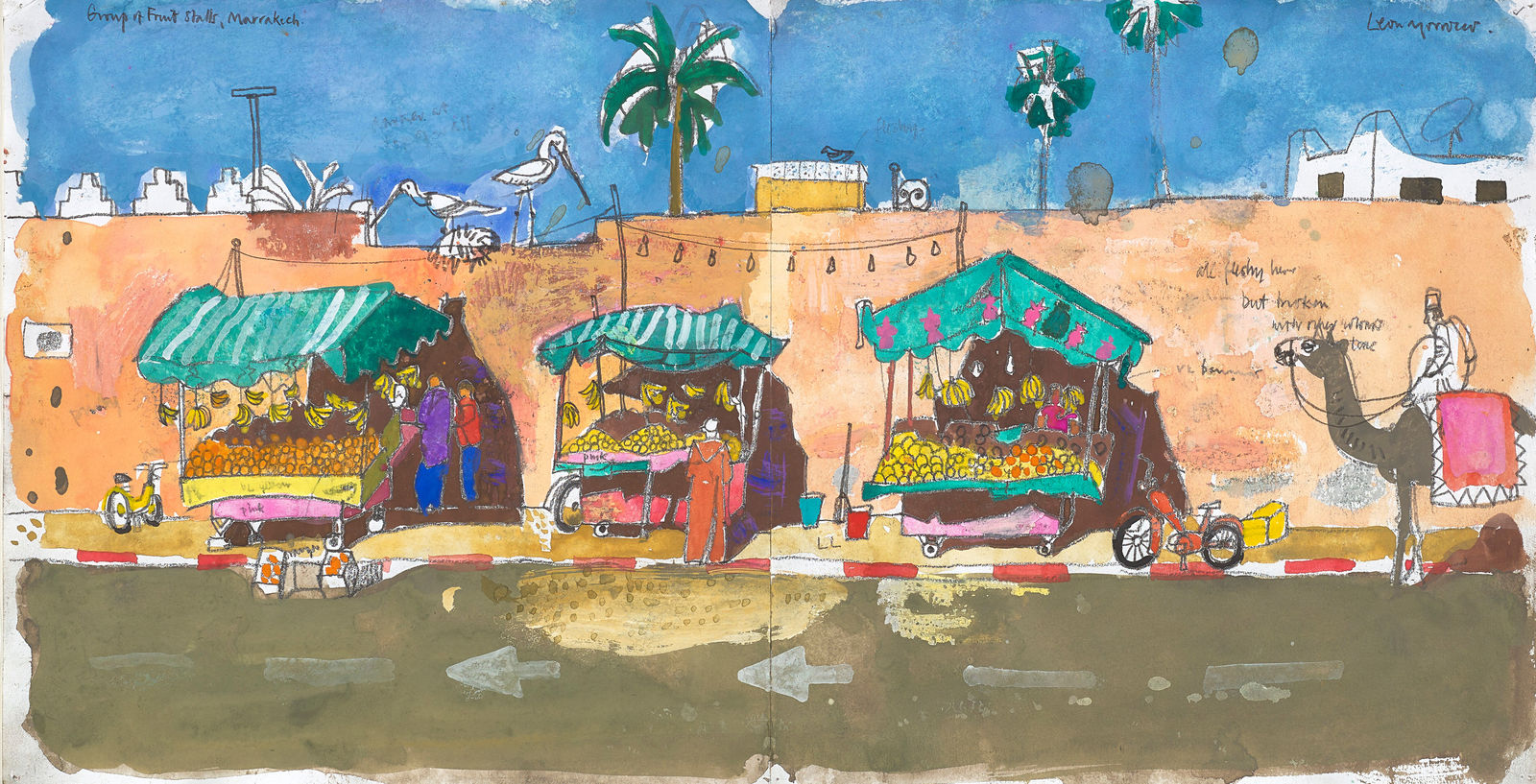 Leon Morrocco RSA, Group of Fruit Stalls, Marrakech, 2008