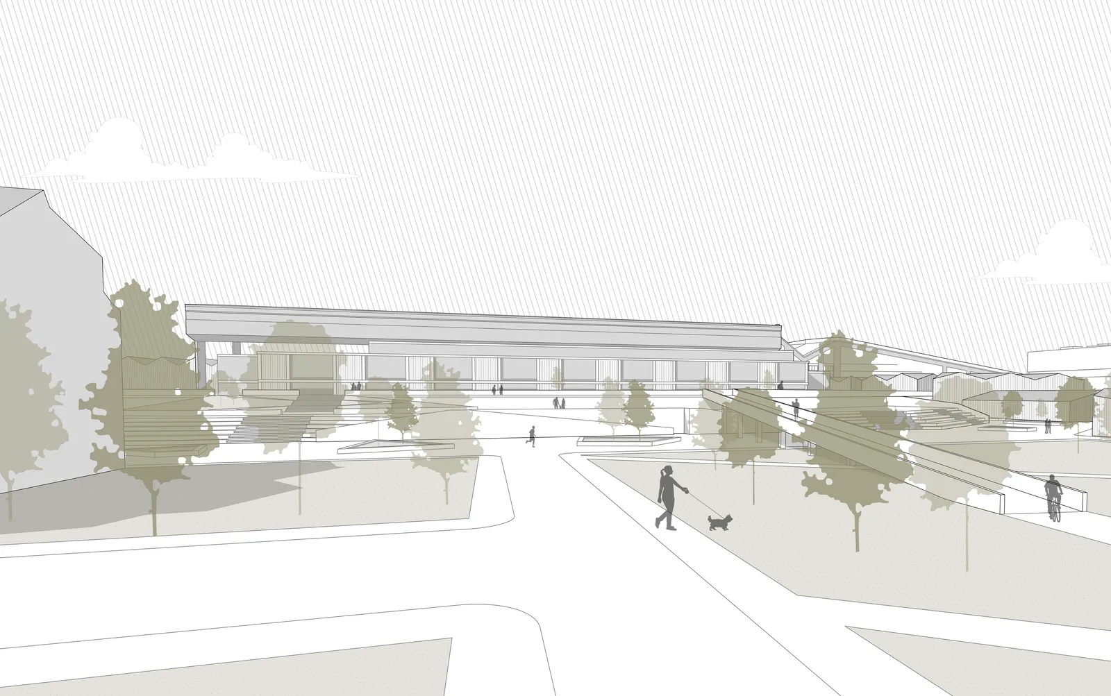 Ben McCaffery & Lisa MacRae, Courtyard Approach Visual, 2026