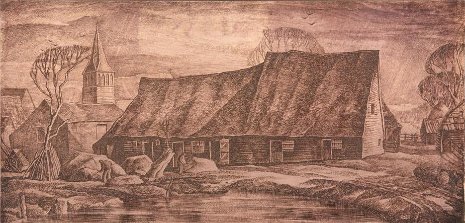 William Wilson RSA, The Black Barn, 1936
