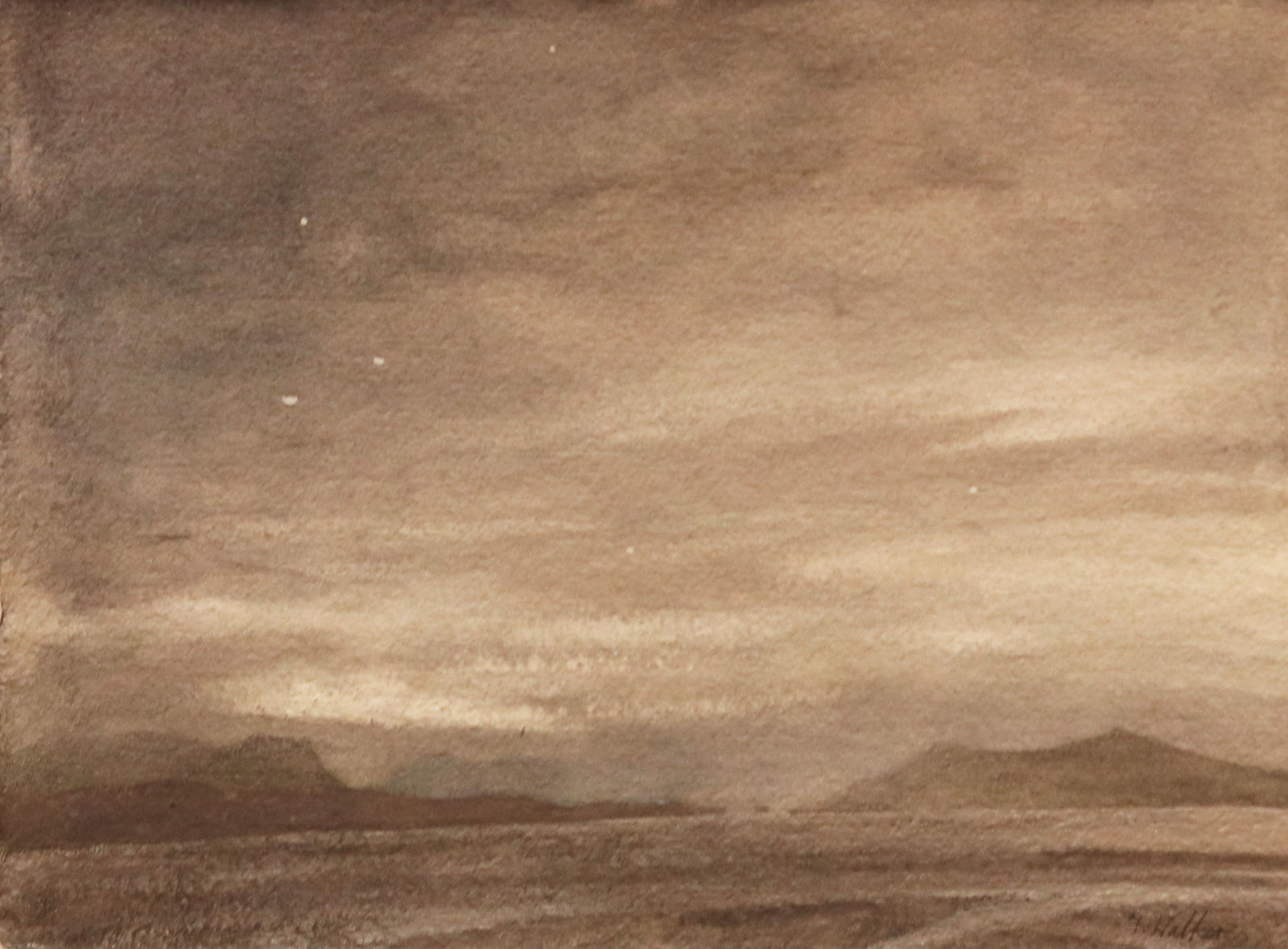 Frances Walker RSA, Gannets over the Sound, 2004