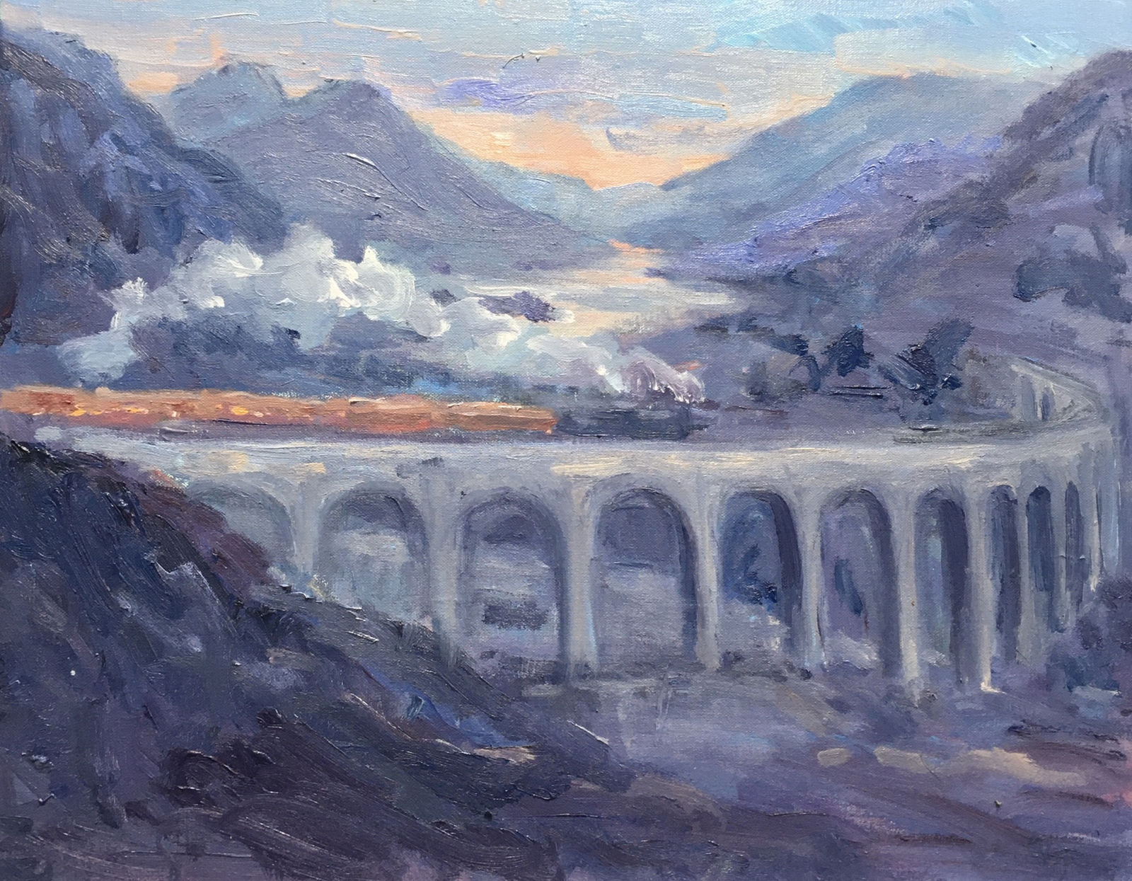 Henry Kondracki RSA, Train from Platform Nine and Three Quarters, 2019