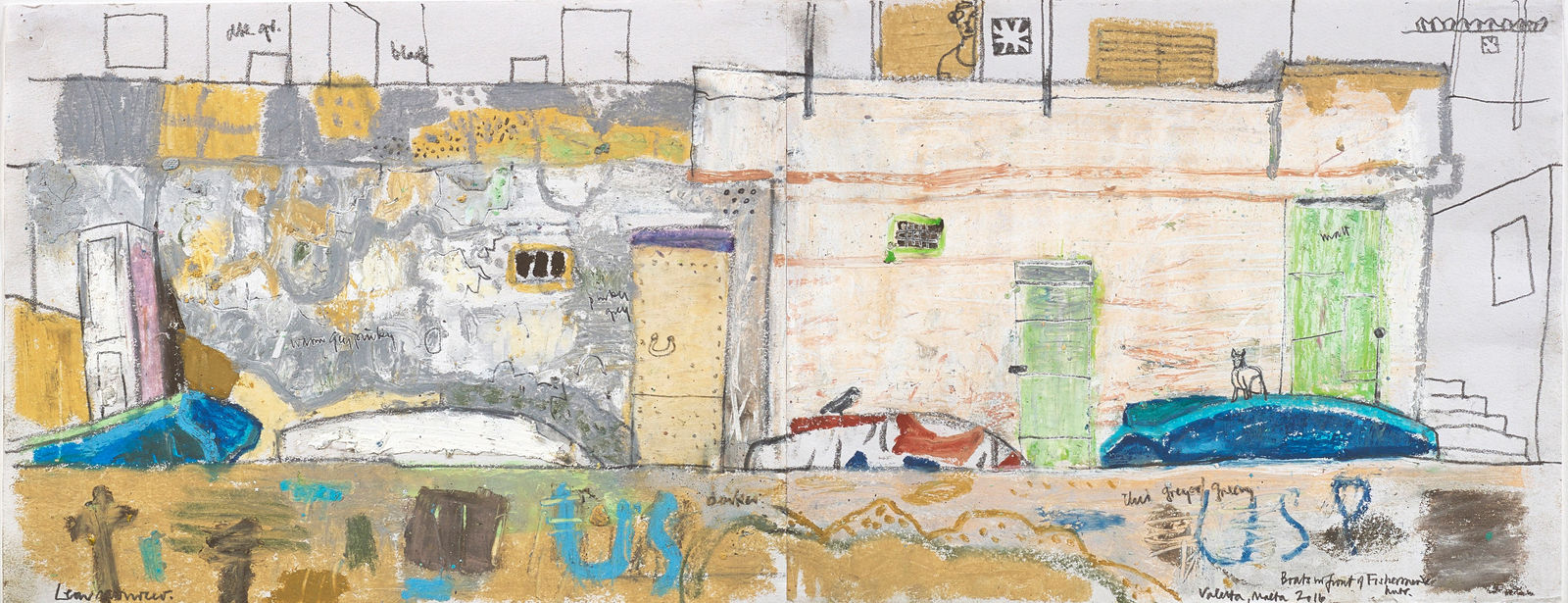 Leon Morrocco RSA, Fishermen's Huts and Boats, Valletta, 2016