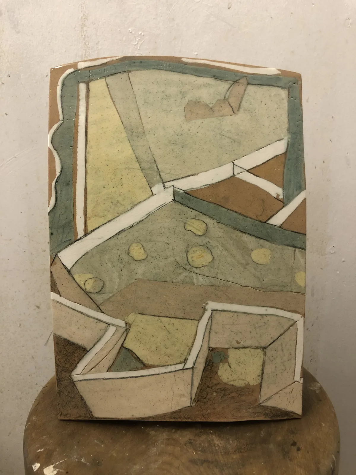 Frank Pottinger RSA, Untitled (Slab with Geometric Motif)