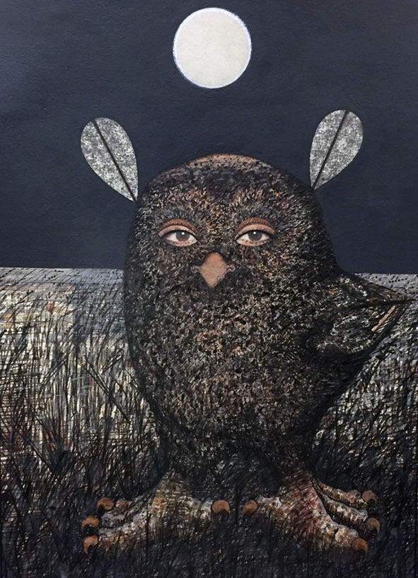 Michael Agnew RSA, Daddy Observer Owl Chook, 2021