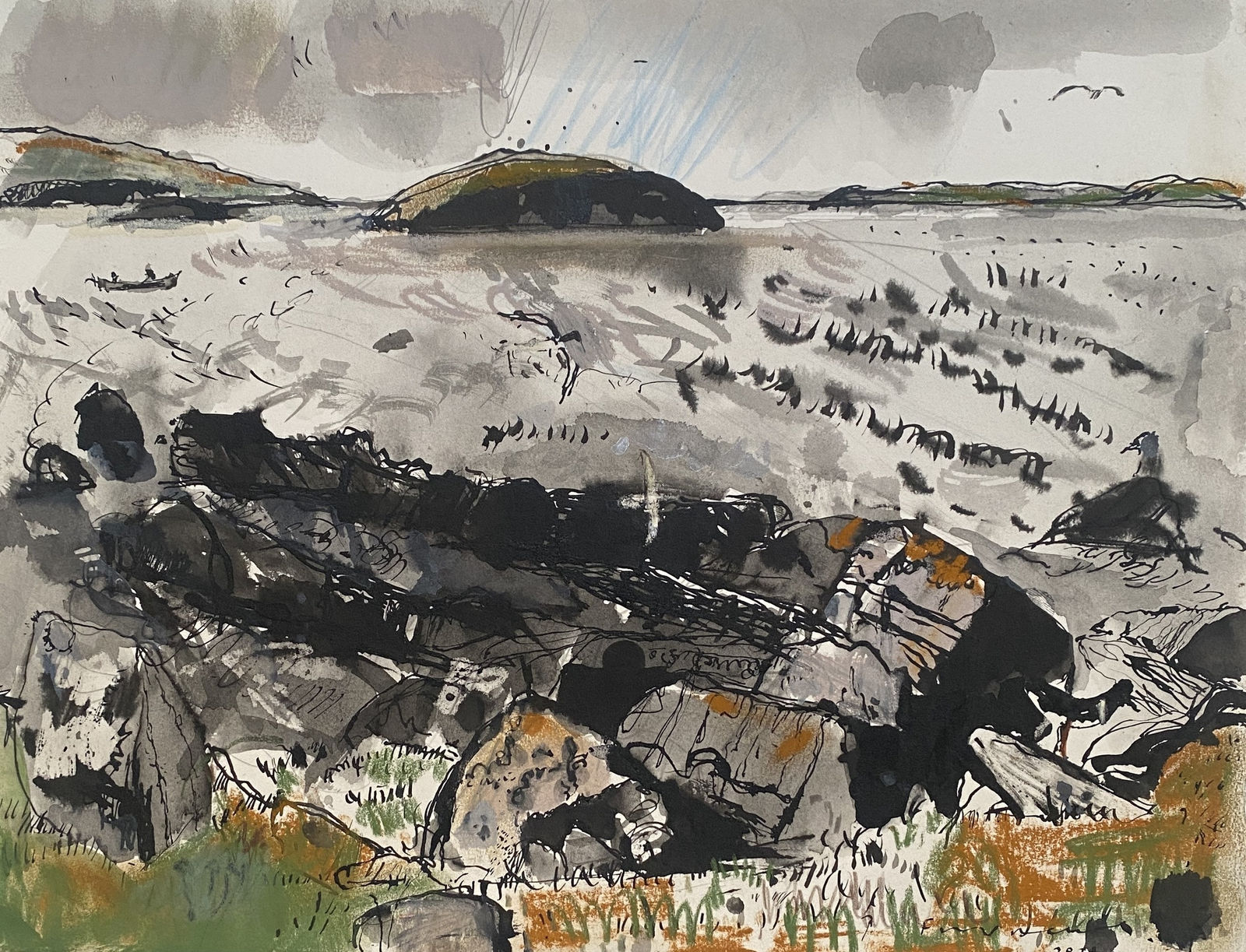 Paul Furneaux RSA, Strange Half Island: Oyster Catcher