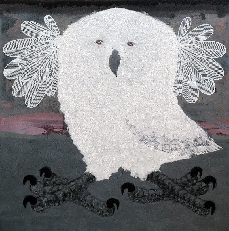 Michael Agnew RSA, Northern Scottish owl chook for MacDiarmid, stravaiging before the storm