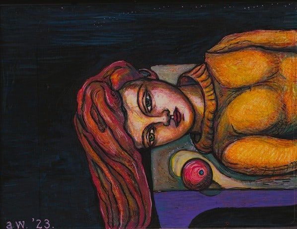 Adrian Wiszniewski RSA, Girl with Fruit