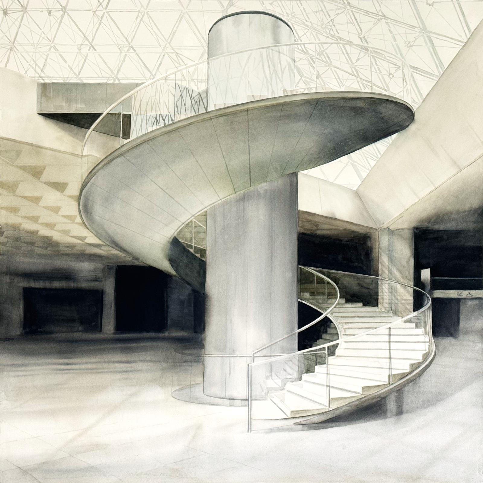 Richard Anthony Elliott, Louvre staircase, 2024