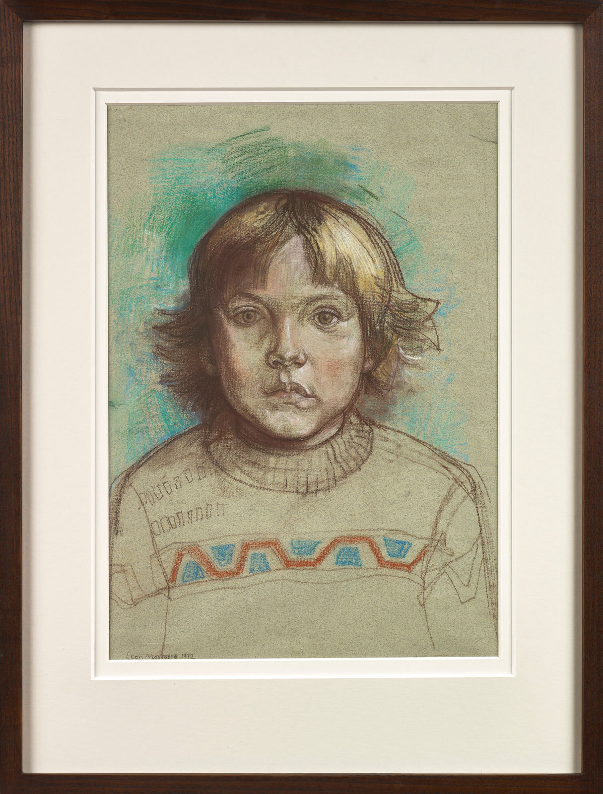 Leon Morrocco RSA, Head of a Boy, 1972