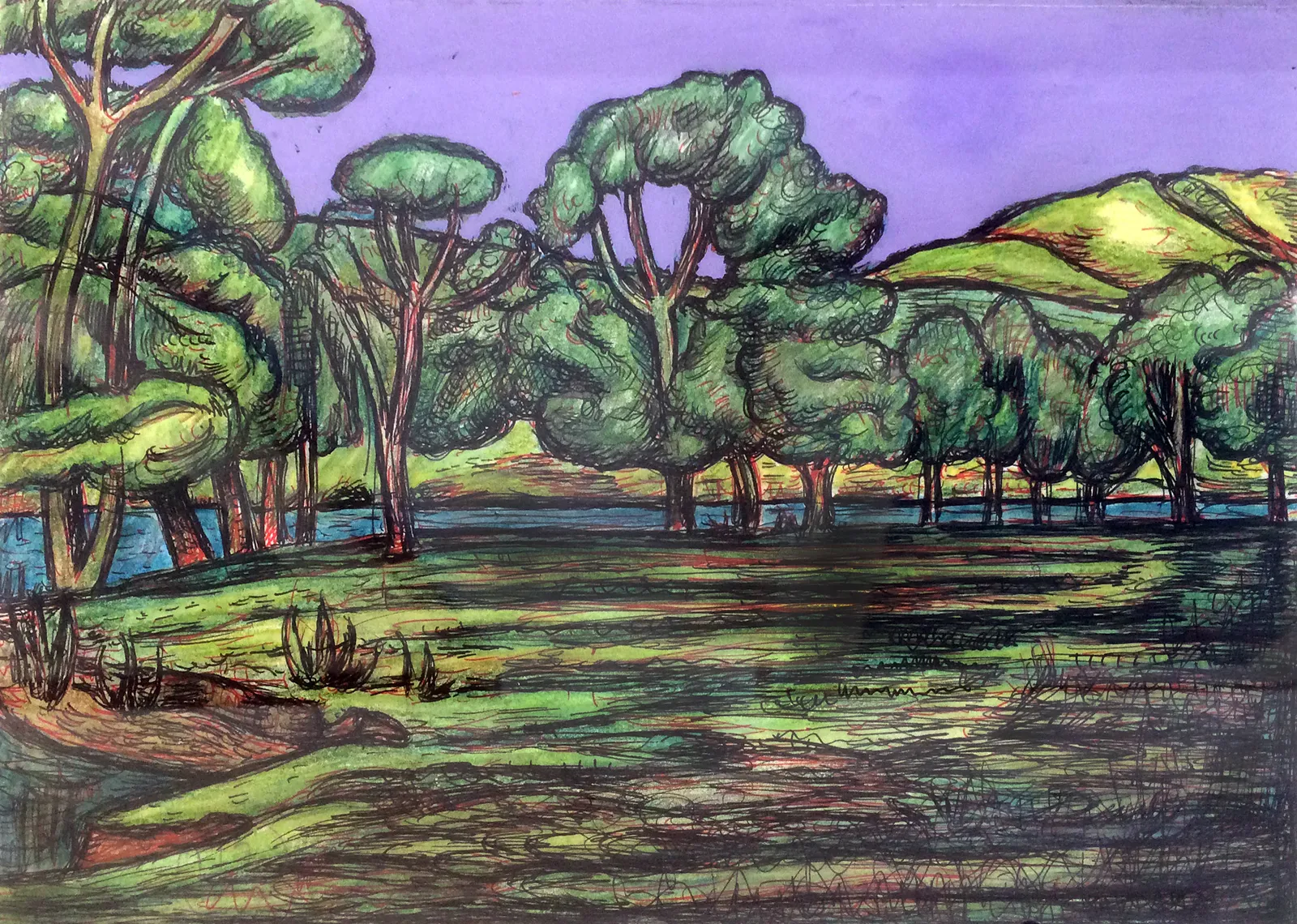 Adrian Wiszniewski RSA, Loch Ard, Scotland