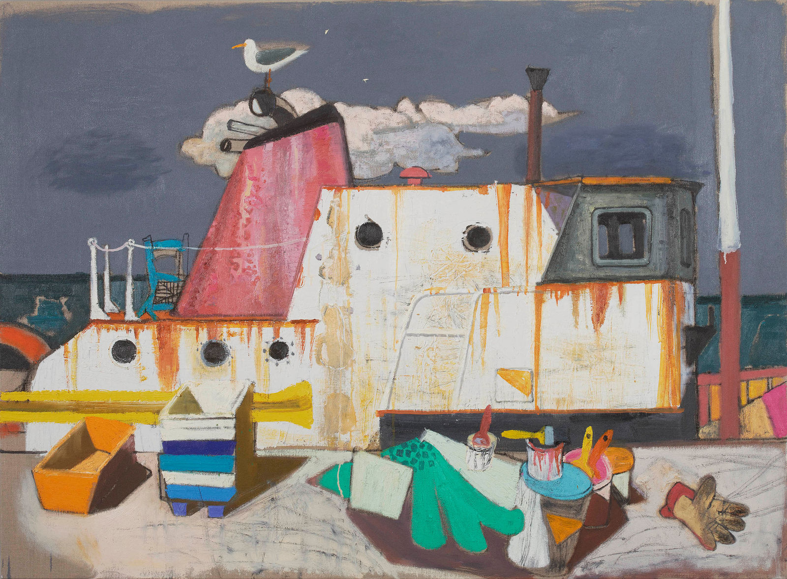 Leon Morrocco RSA, Rusty Boat, circa 1990