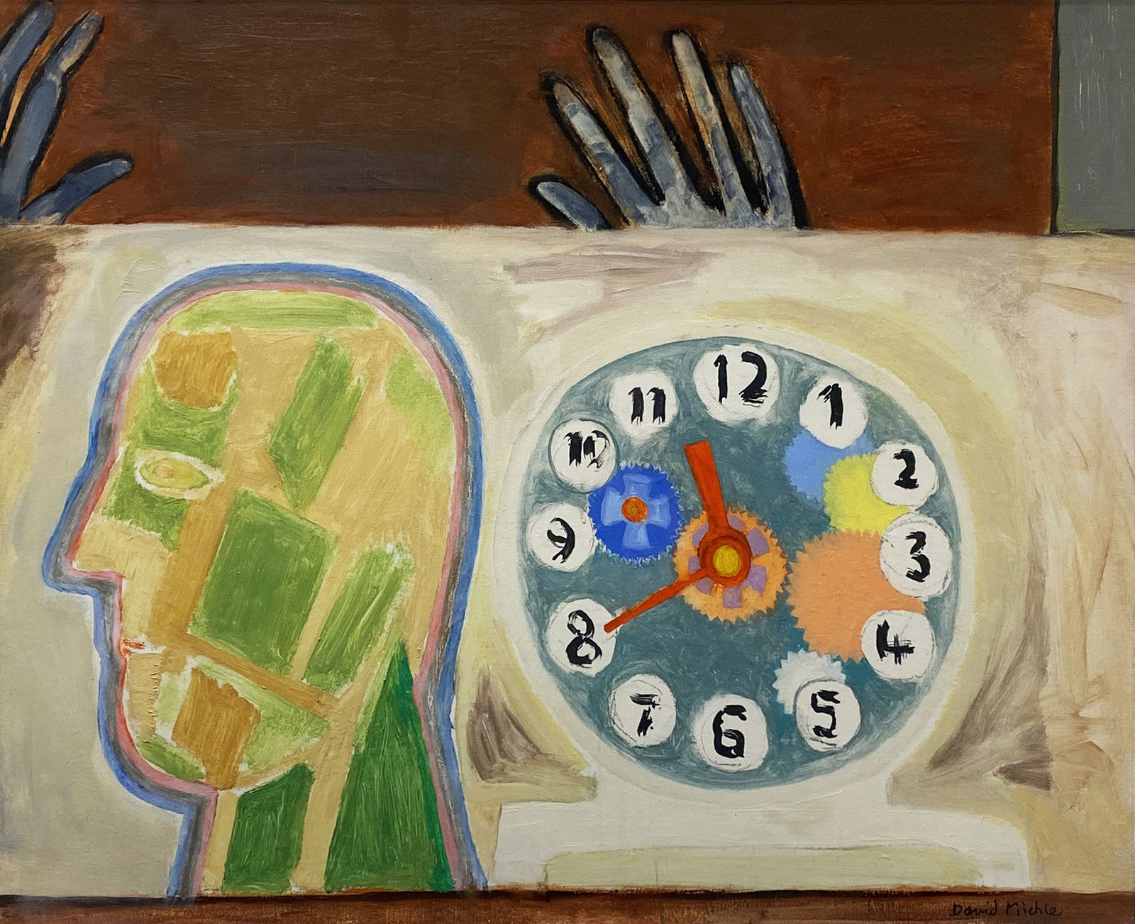David Michie RSA, Tick Tock with Hands, 1980