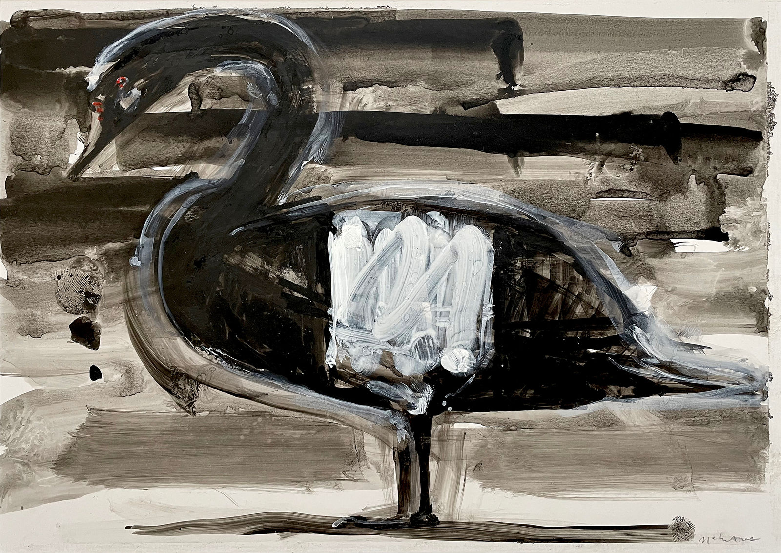 Keith McIntyre RSA, A Galloway Swan