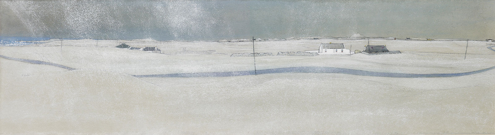 Frances Walker RSA, Snow Squalls, Tiree, 1994