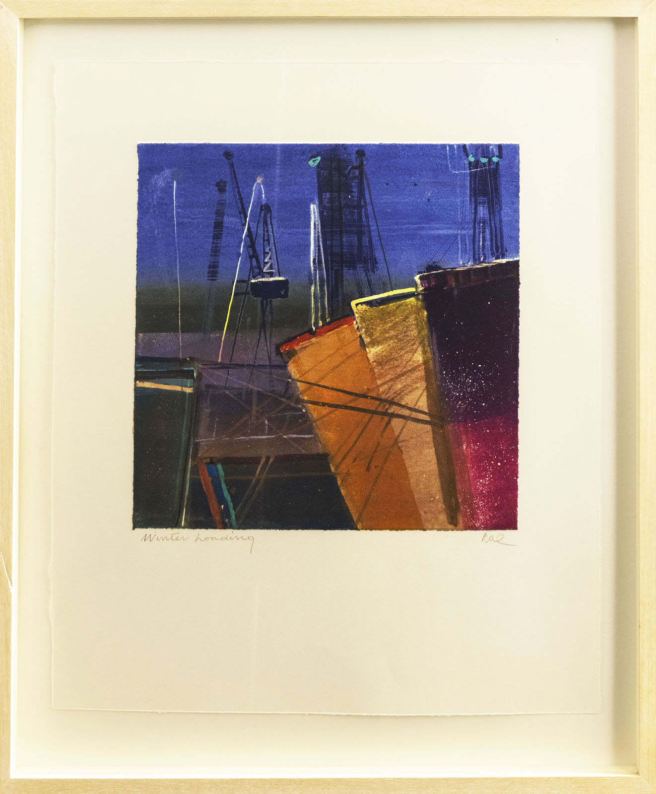 Barbara Rae RSA, Harbour Loading