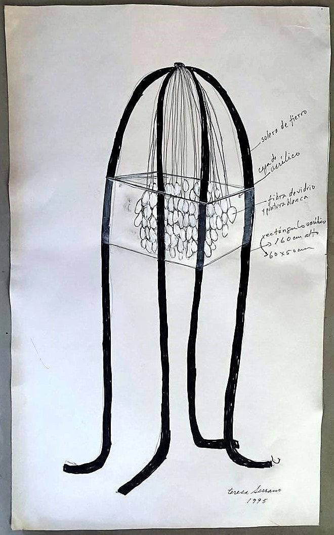 Teresa Serrano, Sketch from the Goddess of Fertility Series, 1994