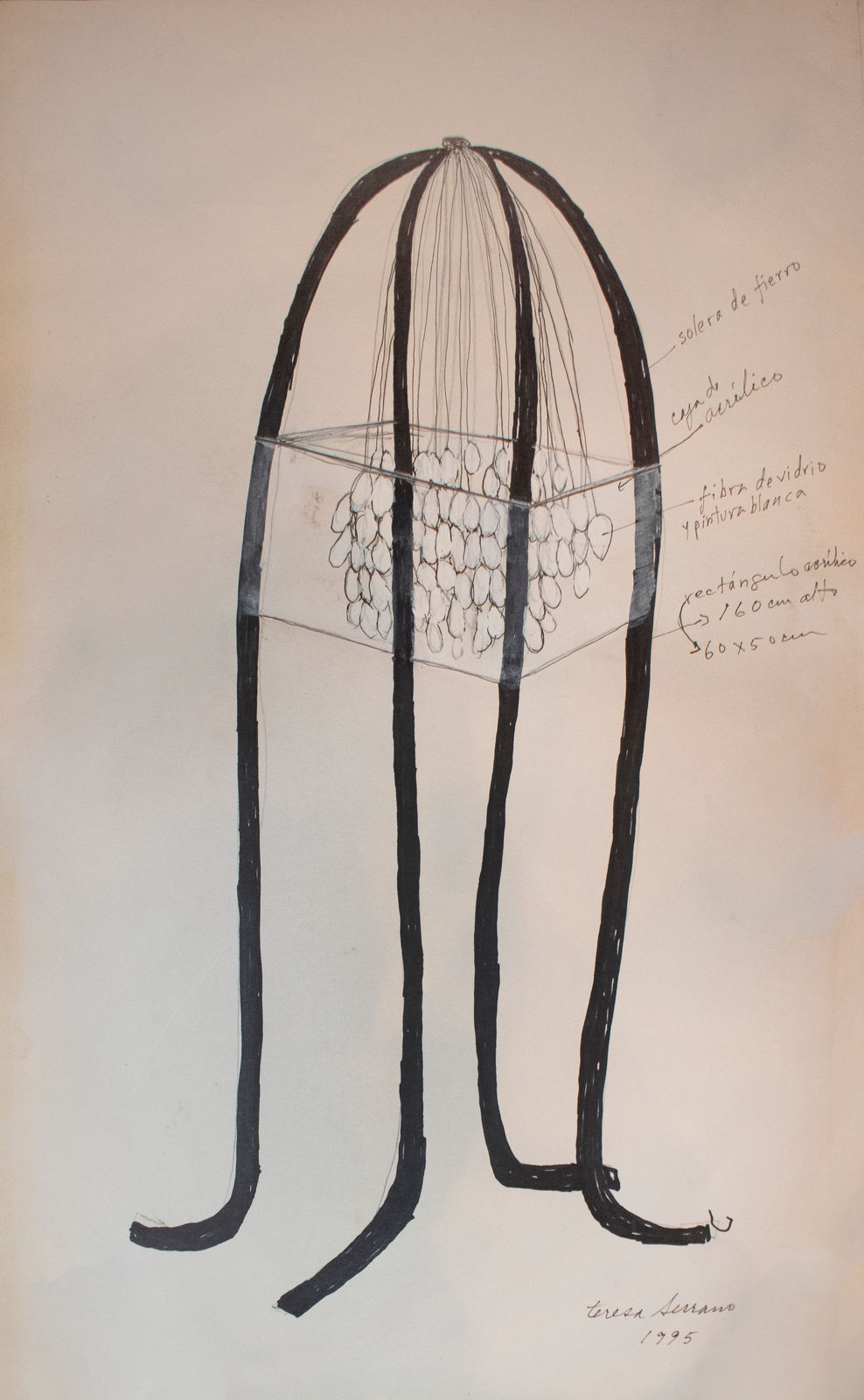 Teresa Serrano, Sketch from the Goddess of Fertility Series, 1994