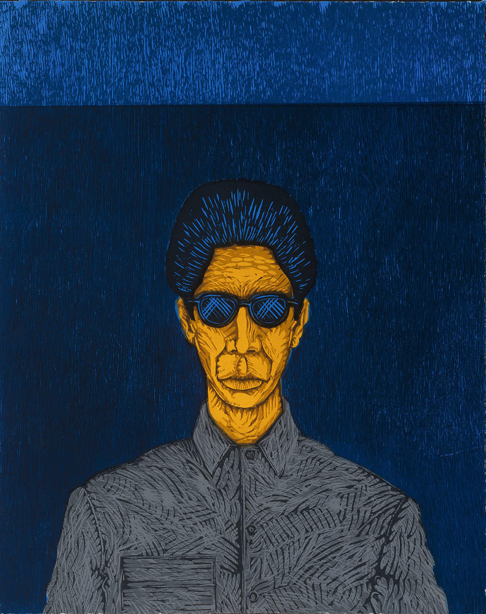 César A. Martínez, Bato Con Sunglasses With Blue, 1990