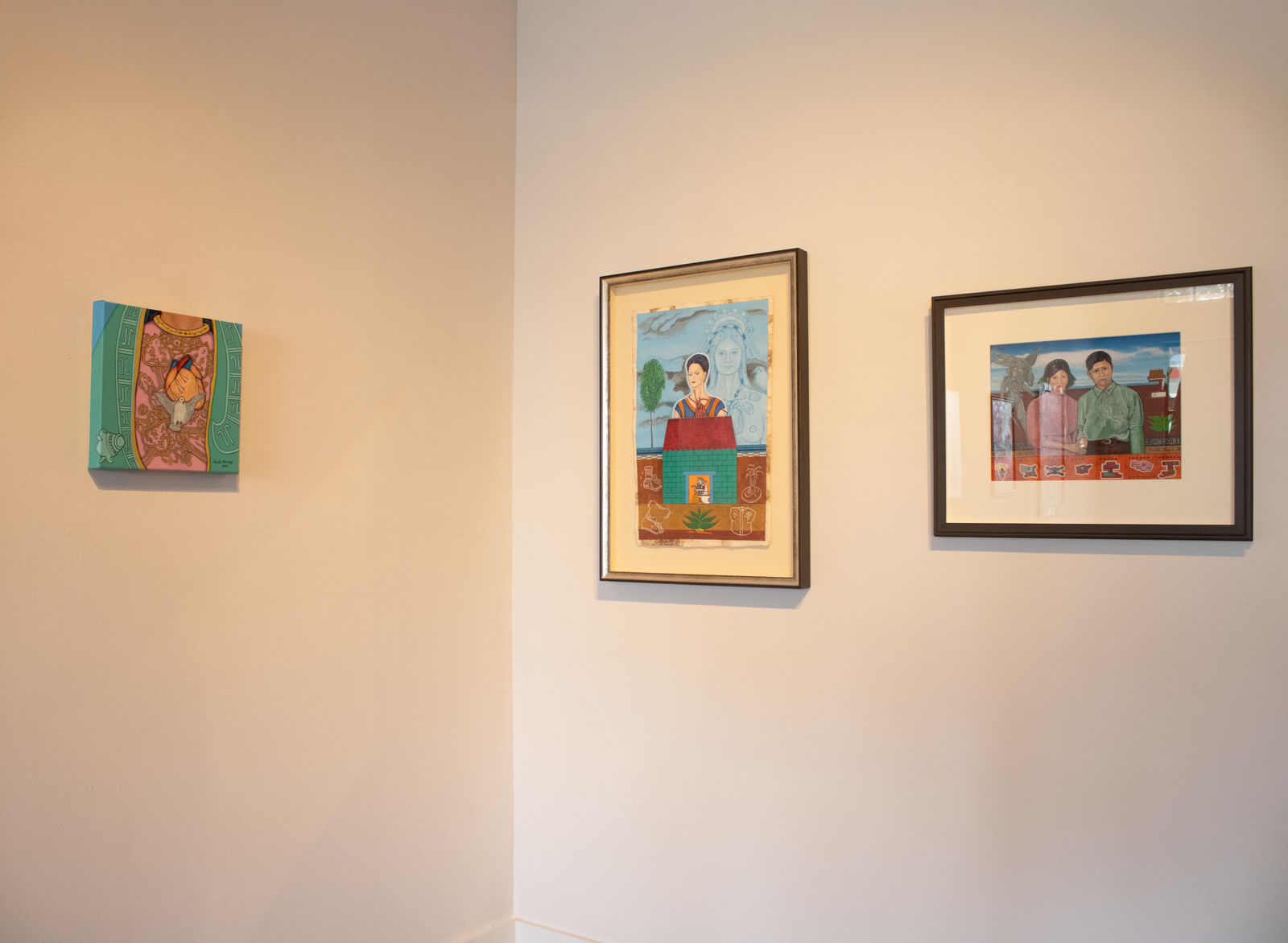 Santa Barraza, Mujeres Nobles Series: Codex of Maternal Abuelos with Cortez as Richard King, 2024