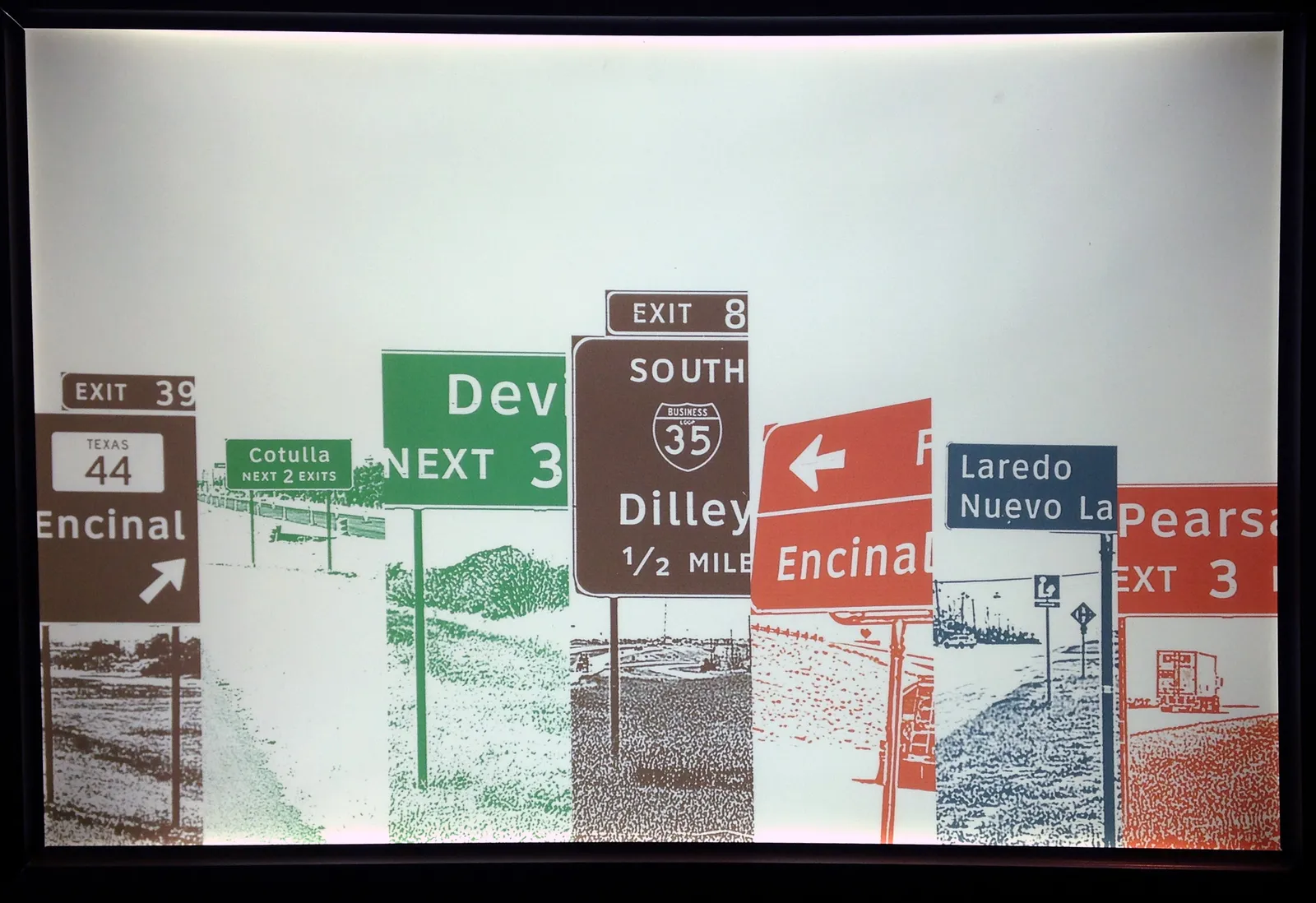 Ethel Shipton, Exit Signs Lightbox, 2015