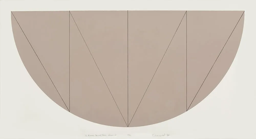 Robert Mangold, 1/2 Brown Curved Area Series V, 1968