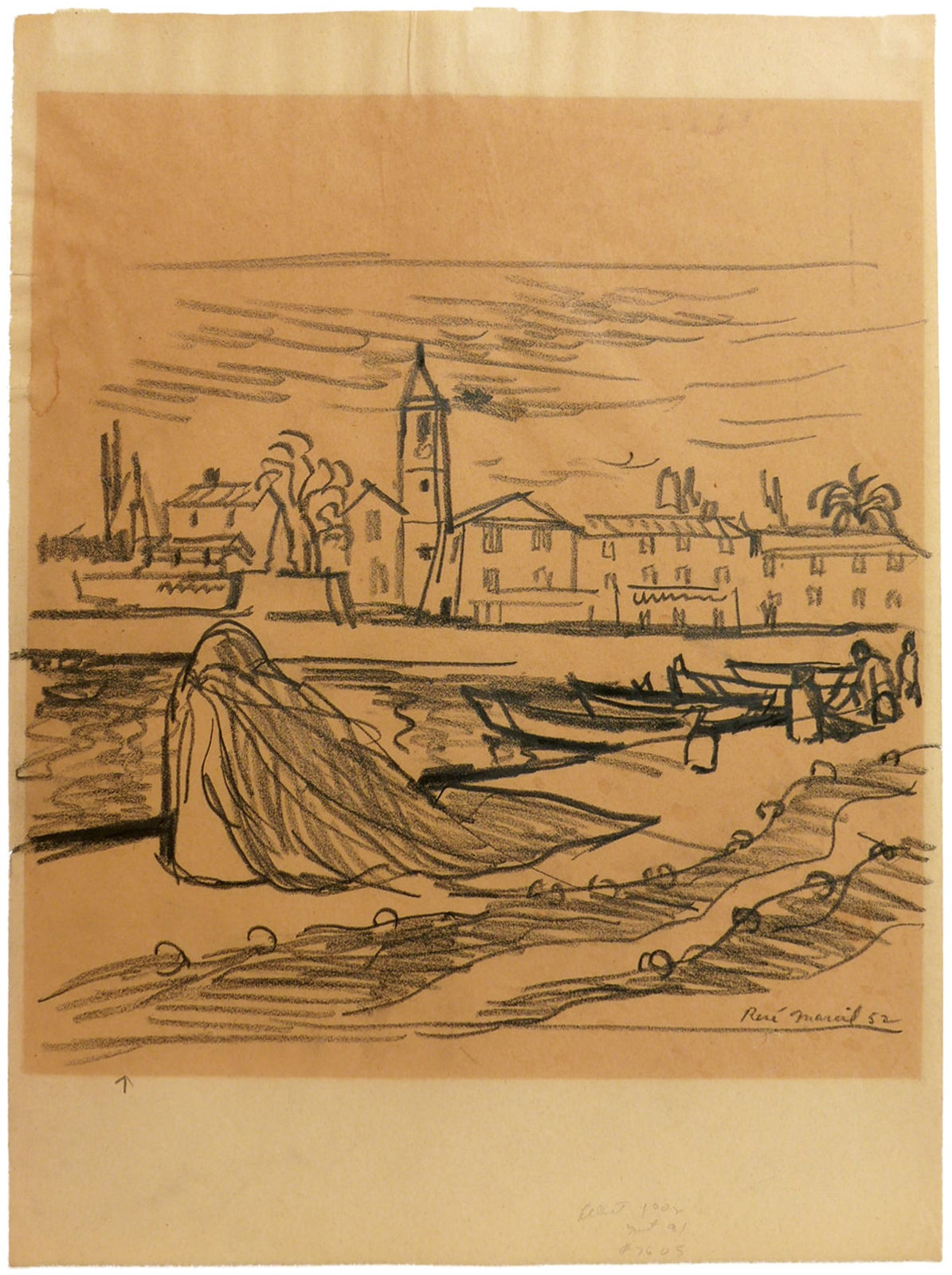 René Marcil, Untitled (Boat/Cap Ferra), 1952